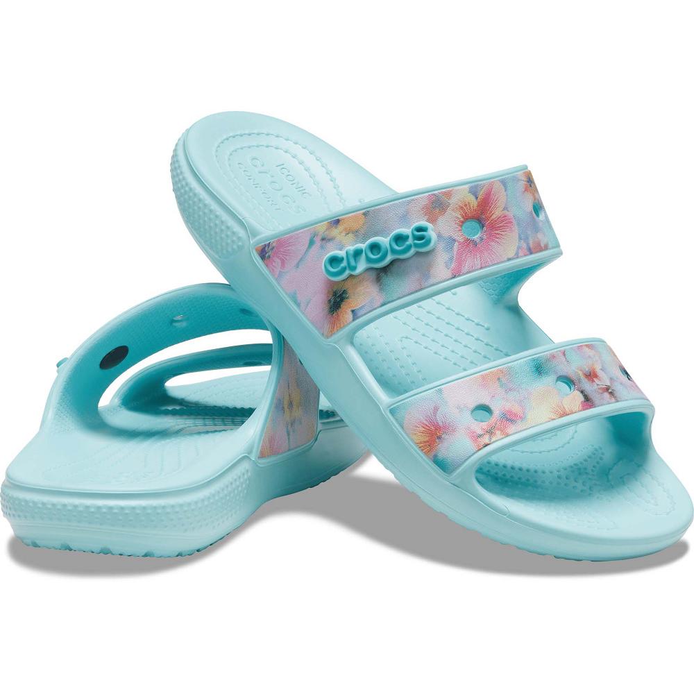 Turquoise Men's Crocs Classic Dream Sandals | NZ 1234SGLO